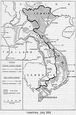 Hình ảnh chiến tranh Việt Nam kể gì về một thời khói lửa và chia cắt 1 Bản đồ Việt Nam sau Hiệp định Genève 1954