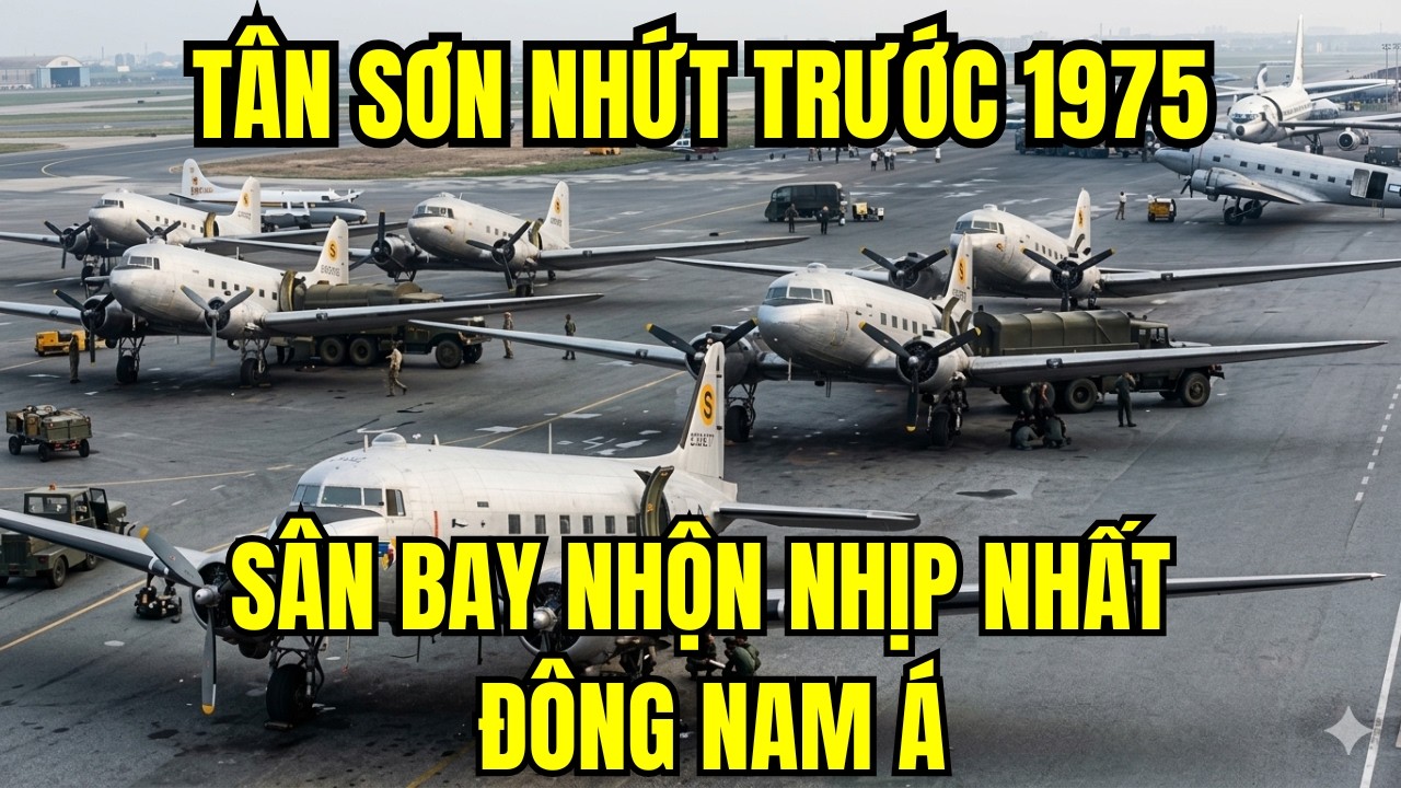 Tân Sơn Nhất trước 1975: cửa ngõ Sài Gòn giữa đường bay và chiến sự 11 Tháp kiểm soát và sân đỗ Tân Sơn Nhất xưa