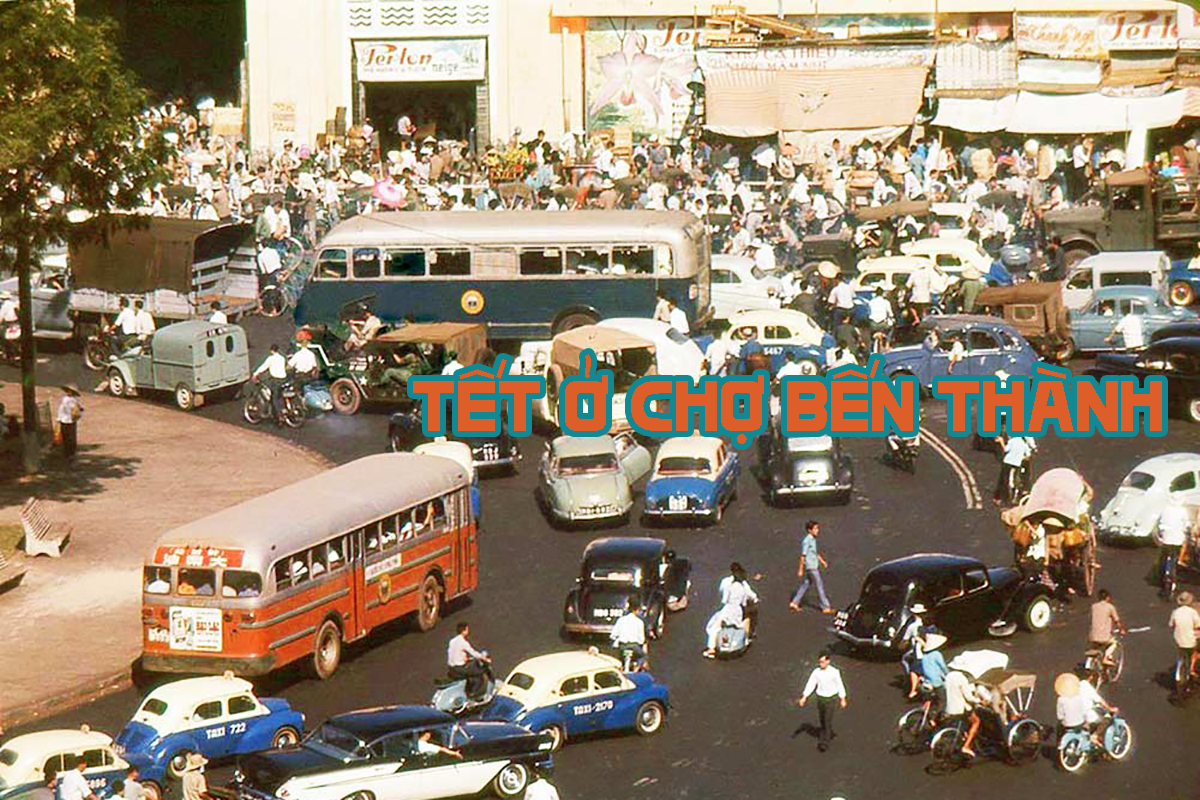 Từ tiếng rao tinh mơ đến chuyến xe cuối: một ngày mưu sinh ở Sài Gòn xưa 8 Chợ Bến Thành đông người mua bán